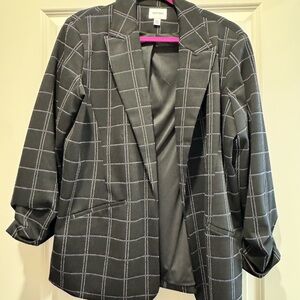 Nine West Black Slouchy Blazer